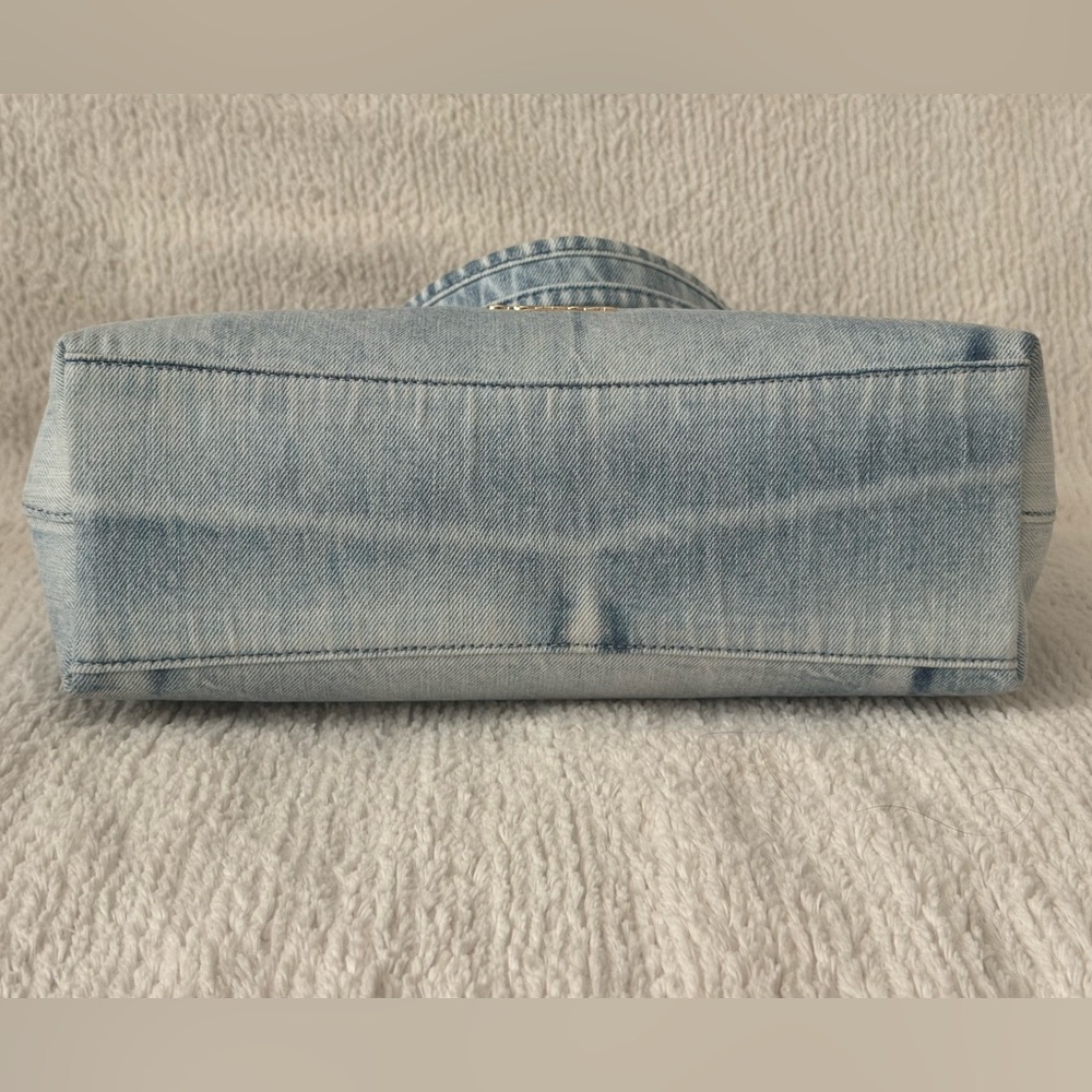 Coach Laurel Shoulder Bag in Loved Denim With Charms - Picture 6 of 8
